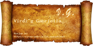 Virág Gabriella névjegykártya